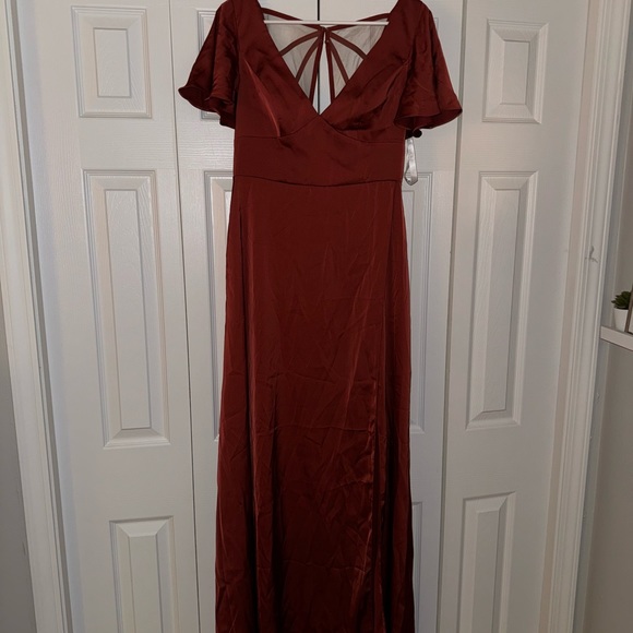 Azazie Lani Bridesmaid Dress - Terracotta - Picture 2 of 5